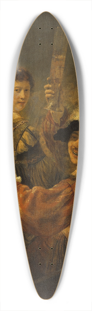Rembrandt van Rijn - Rembrandt and Saskia in the Scene of the Prodigal Son 39.3 inch art pintail longboard deck Rembrandt van Rijn - Rembrandt and Saskia in the Scene of the Prodigal Son 39.3 inch art pintail longboard deck