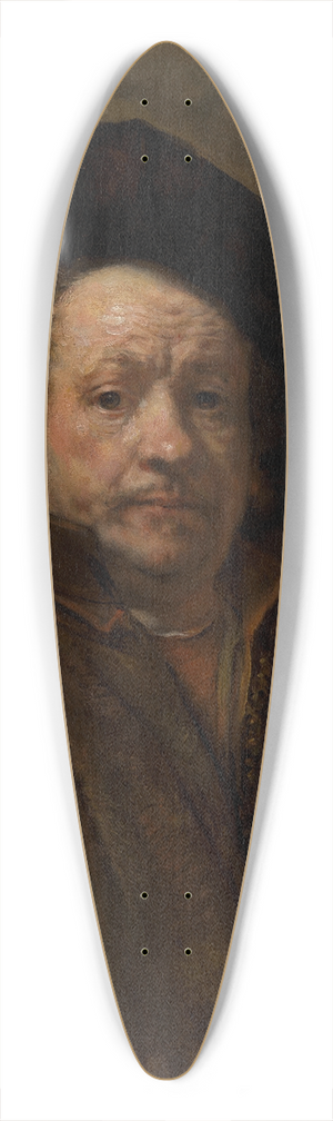 Rembrandt van Rijn - Self-Portrait 39.3 inch art pintail longboard deck