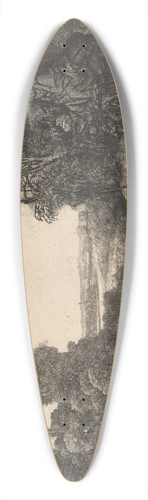 Rembrandt van Rijn - The Flight into Egypt 39.3 inch art pintail longboard deck