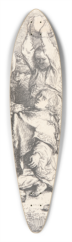 Rembrandt van Rijn - The Stoning of St. Stephen 39.3 inch art pintail longboard deck