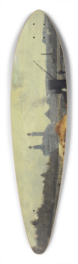 Ren Billotte - Le pont de lAlma et lancien Trocadro vus du quai dOrsay 39.3 inch art pintail longboard deck