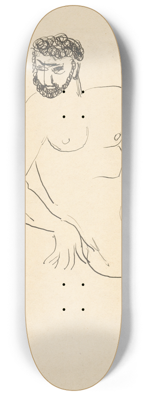 Cyprin Majernk - Seated Man 8.25 inch art skate deck