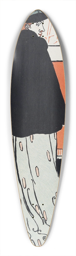 Ren Georges Hermann-Paul - At the Exhibition 39.3 inch art pintail longboard deck