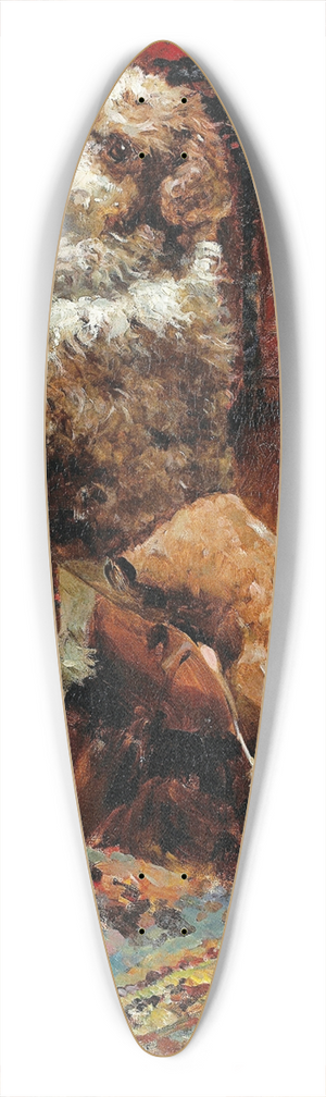 Ren Princeteau - The Poodle Of Theartist s Mother Clipped Like A Lion 39.3 inch art pintail longboard deck