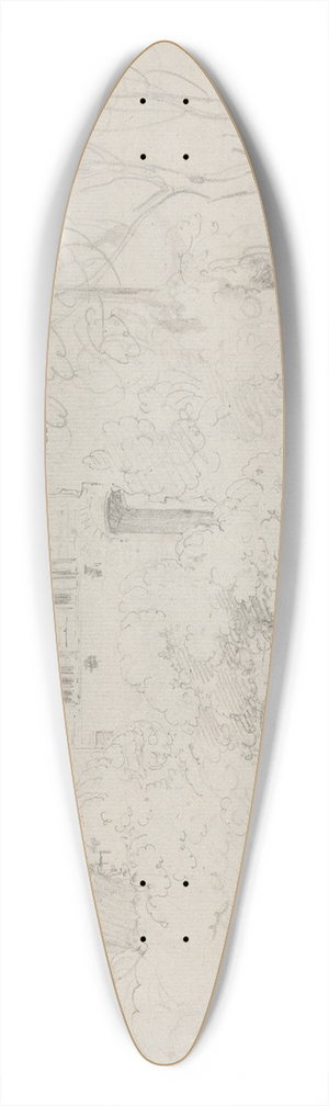 Rev. William Warren Porter - Goodrich Castle 39.3 inch art pintail longboard deck