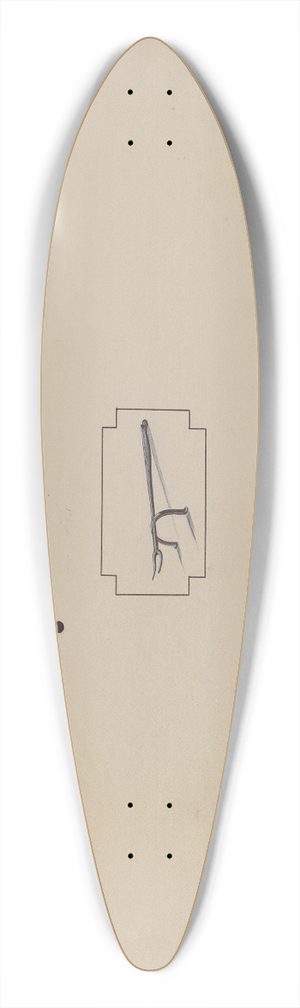 Rex F. Bush - Fork and Ladle 39.3 inch art pintail longboard deck