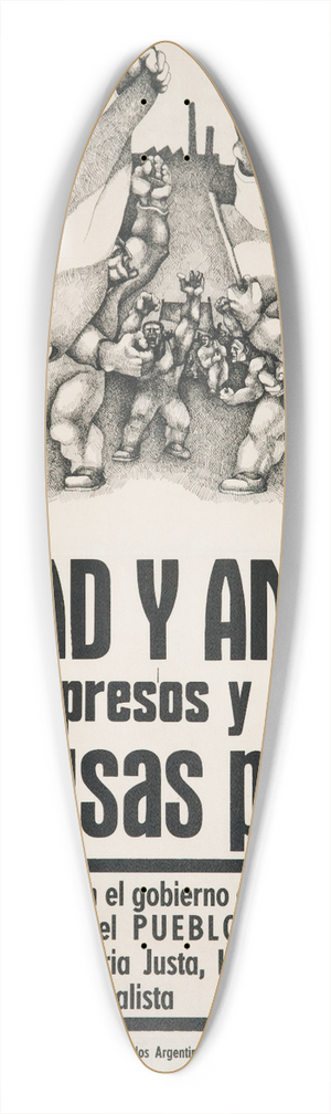 Ricardo Carpani - Afiche Libertad y amnistia 39.3 inch art pintail longboard deck