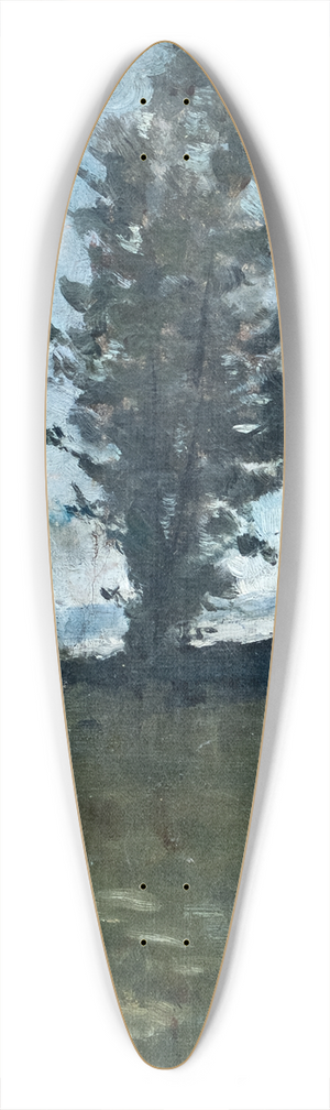 Richard Bergh - Moonlit Landscape 39.3 inch art pintail longboard deck