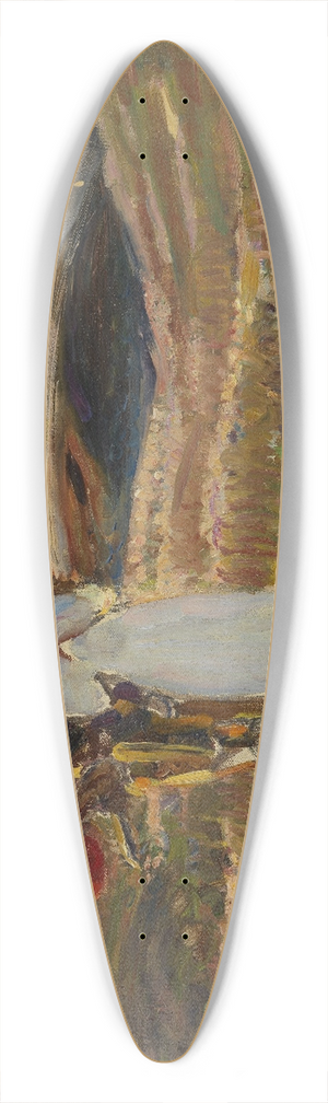 Richard Bergh - Sketch for The Knight and the Maid 39.3 inch art pintail longboard deck