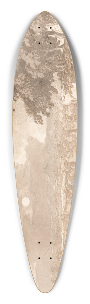 Richard Cooper the Elder - Italian Lake Scene 39.3 inch art pintail longboard deck