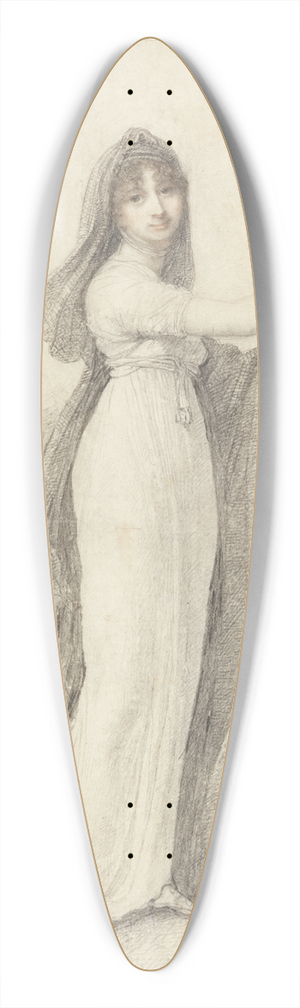 Richard Cosway - Portrait of a Lady Standing near a Lake 39.3 inch art pintail longboard deck
