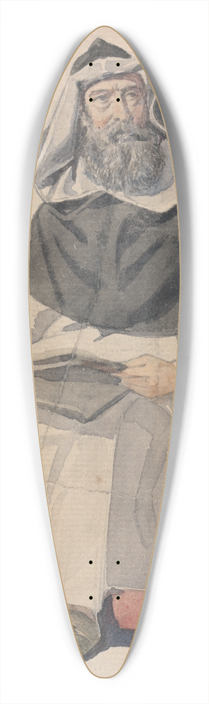 Richard Dadd - Portrait of a Monk 39.3 inch art pintail longboard deck