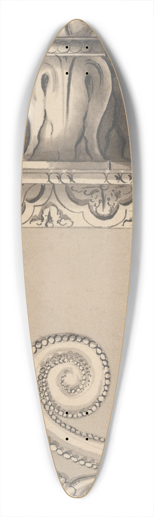 Richard de Lalonde - Two Designs for Ornament 39.3 inch art pintail longboard deck