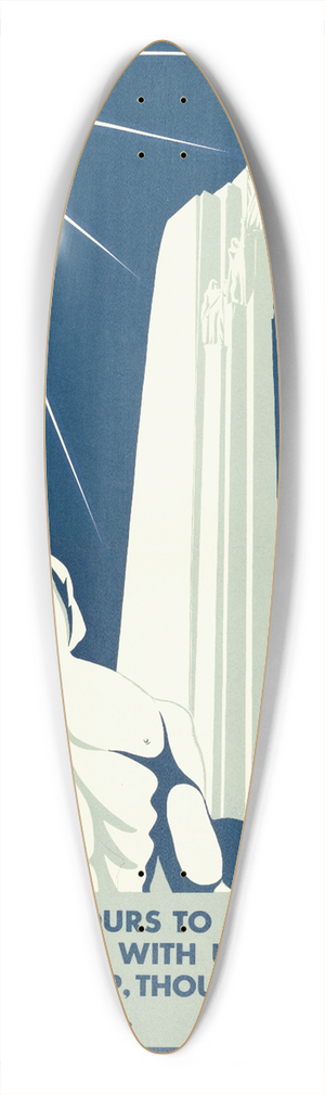 Richard Filipowski - The Torch Be Yours to Hold it High 39.3 inch art pintail longboard deck