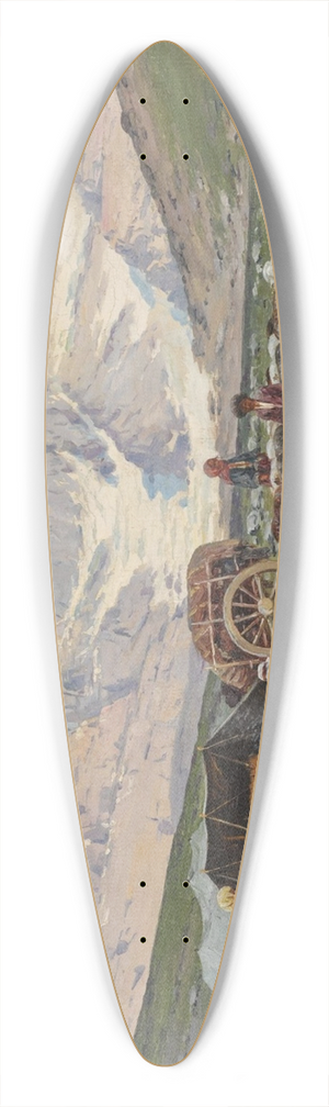 Richard Karlovich Zommer - Camp in the Caucasus 39.3 inch art pintail longboard deck