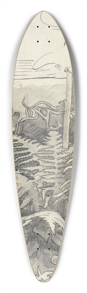 Richard Nicolas Roland Holst - Fern 39.3 inch art pintail longboard deck