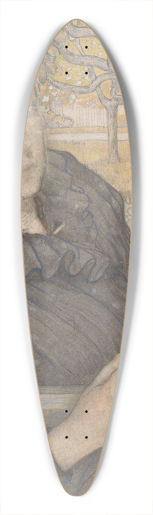 Richard Nicolas Roland Holst - Henritte van der Schalk in een tuin te Noordwijk 39.3 inch art pintail longboard deck