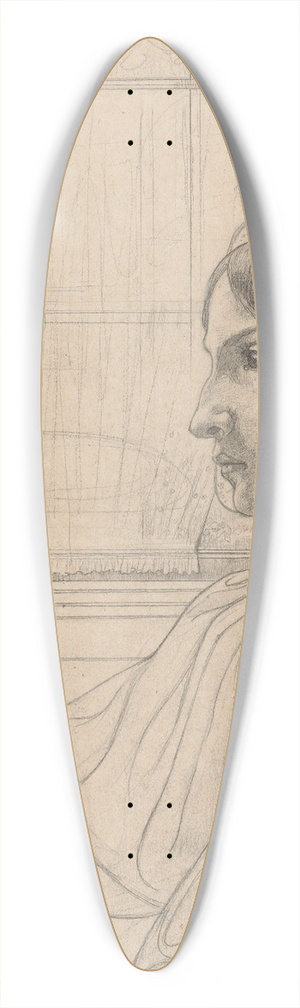 Richard Nicolas Roland Holst - Huizer meisje van opzij voor een raam 39.3 inch art pintail longboard deck