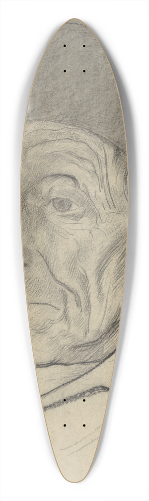 Richard Nicolas Roland Holst - Kop van een oude man met een muts 39.3 inch art pintail longboard deck
