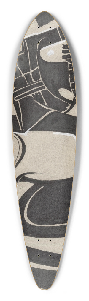 Richard Nicolas Roland Holst - Man te paard 39.3 inch art pintail longboard deck