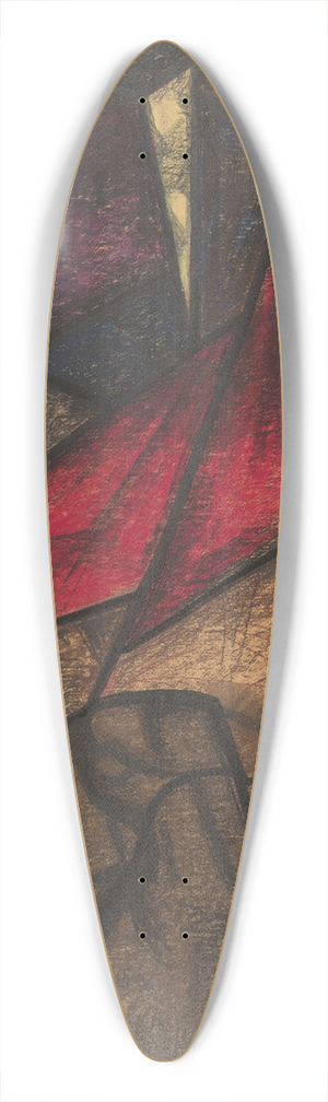 Richard Nicolas Roland Holst - Ontwerp voor raam in het Noordertransept in de Dom te Utrecht 39.3 inch art pintail longboard deck Richard Nicolas Roland Holst - Ontwerp voor raam in het Noordertransept in de Dom te Utrecht 39.3 inch art pintail longboard deck