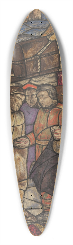Richard Nicolas Roland Holst - Ontwerp voor raam in het Stadhuis in Amsterdam 2 39.3 inch art pintail longboard deck
