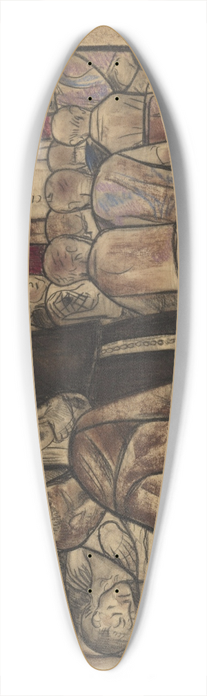 Richard Nicolas Roland Holst - Ontwerp voor raam in het Stadhuis in Amsterdam 3 39.3 inch art pintail longboard deck