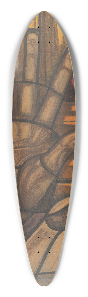 Richard Nicolas Roland Holst - Ontwerp voor raam in het Zuidertransept van de Dom te Utrecht 39.3 inch art pintail longboard deck Richard Nicolas Roland Holst - Ontwerp voor raam in het Zuidertransept van de Dom te Utrecht 39.3 inch art pintail longboard deck