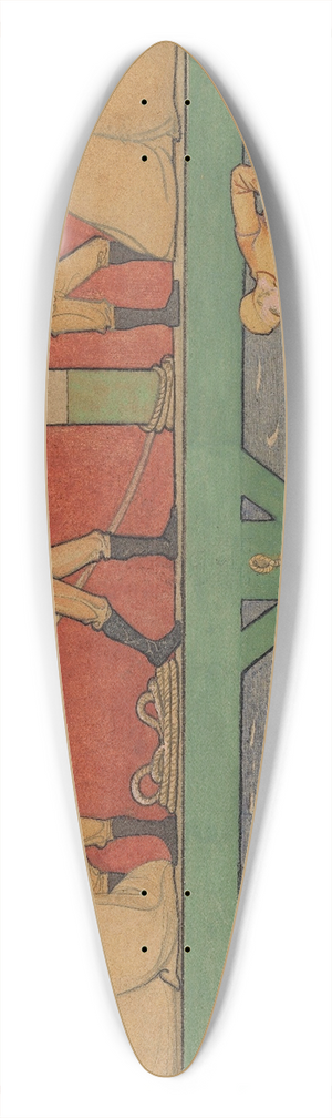 Richard Nicolas Roland Holst - Ontwerp voor schildering in de beurs van Berlage; De Handel 39.3 inch art pintail longboard deck