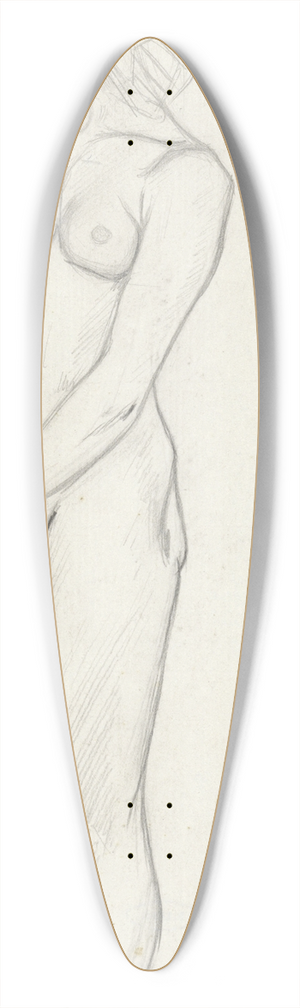 Richard Nicolas Roland Holst - Staande naakte vrouw 39.3 inch art pintail longboard deck