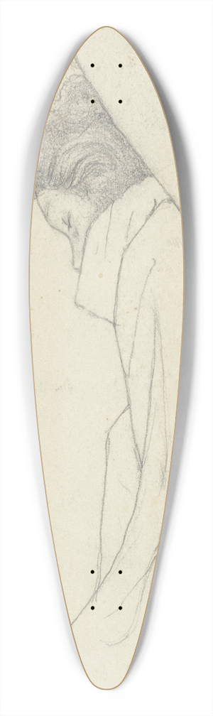 Richard Nicolas Roland Holst - Vrouw van Richard Roland Holst in bed 39.3 inch art pintail longboard deck