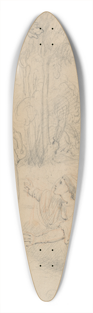Richard Westall - Christ Appears to Mary Magdalene 39.3 inch art pintail longboard deck