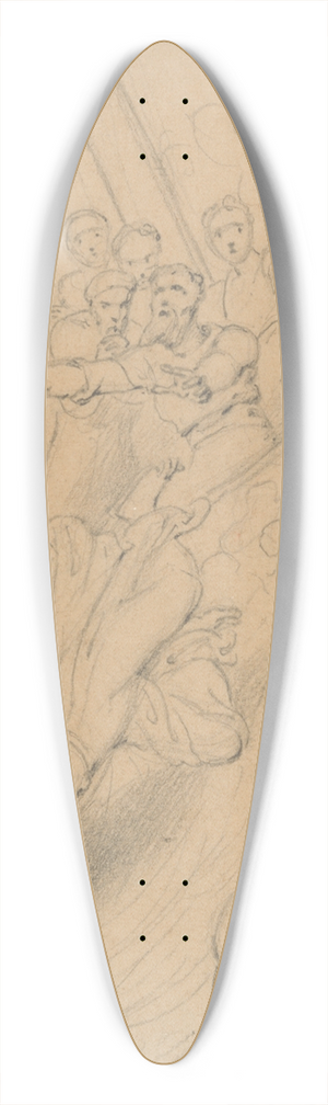 Richard Westall - Jonah Cast Into the Sea 39.3 inch art pintail longboard deck