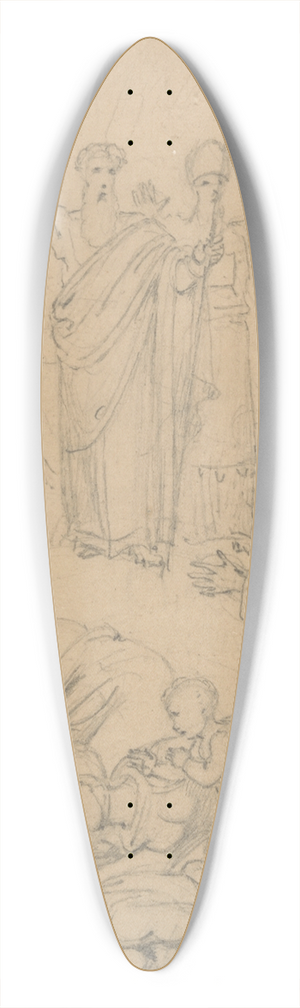 Richard Westall - Moses Striking the Rock 39.3 inch art pintail longboard deck