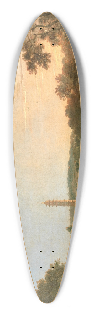 Richard Wilson - Kew Gardens- The Pagoda and Bridge 39.3 inch art pintail longboard deck