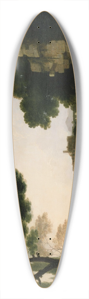 Richard Wilson - Landscape Capriccio with Tomb of the Horatii and Curiatii, and the Villa of Maecenas at Tivoli 39.3 inch art pintail longboard deck