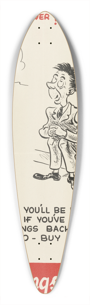 Ricky RCAF - What Will You Have to Show When This Show is Over 39.3 inch art pintail longboard deck