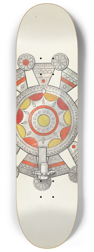 Dana Bartlett - Cut Tin Candle Holder 8.25 inch art skate deck