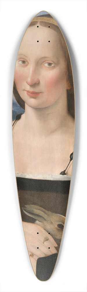 Ridolfo Ghirlandaio - Portrait of a Lady with aRabbit 39.3 inch art pintail longboard deck