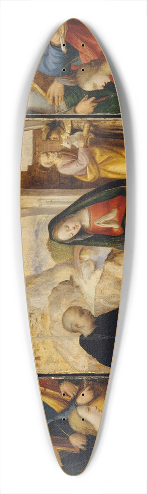 Ridolfo Ghirlandaio - The Nativity with Saints 39.3 inch art pintail longboard deck Ridolfo Ghirlandaio - The Nativity with Saints 39.3 inch art pintail longboard deck