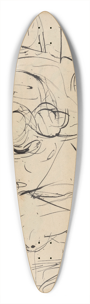 Rik Wouters - James Ensor, Willem Paerels and Auguste Oleffe in an Antwerp Brothel after a Vernissage at Kunst van Heden 39.3 inch art pintail longboard deck