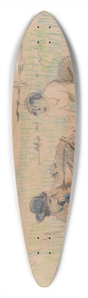Rik Wouters - On the Banks of the Seine  Nel and Simon-Levy 39.3 inch art pintail longboard deck