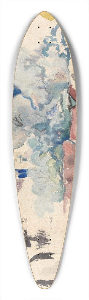 Rik Wouters - Roofs, Trees and a Woman 39.3 inch art pintail longboard deck