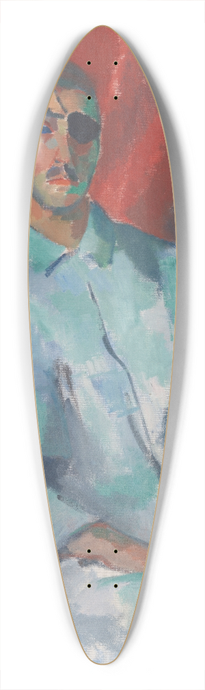 Rik Wouters - Self Portrait with Black Eye Patch 39.3 inch art pintail longboard deck