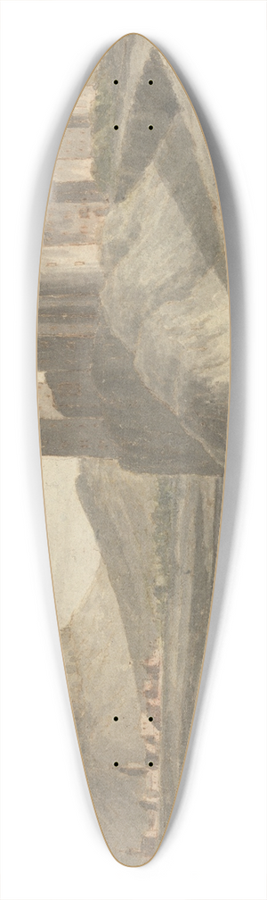 Robert Adam - Castle with Figures in a Classical Landscape 39.3 inch art pintail longboard deck