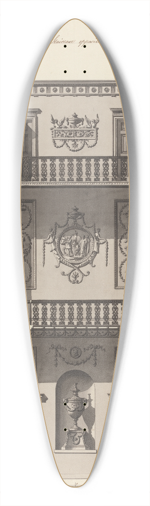 Robert Adam - Headfort House, Ireland: Section of the Staircase 39.3 inch art pintail longboard deck