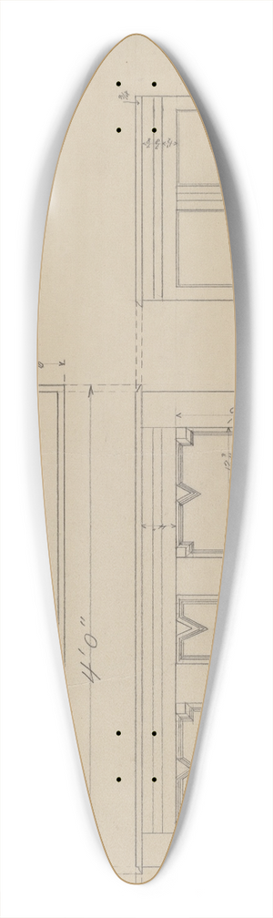 Robert Brigadier - Chest 39.3 inch art pintail longboard deck