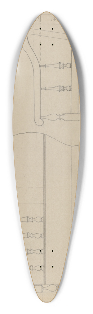 Robert Brigadier - Settee 39.3 inch art pintail longboard deck