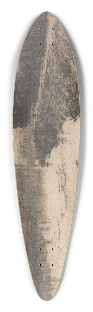 Robert Charles Goff - Cascine, Florence 39.3 inch art pintail longboard deck