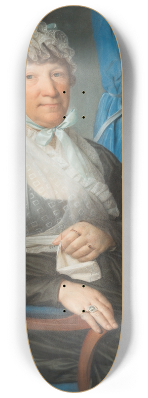 Daniel Caffe - Lady With Needlework At A Window 8.25 inch art skate deck